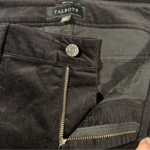 TALBOTS Women;s Winter Fall Black Heritage Velveteen Pants Size 4 #783 - Picture 3 of 9